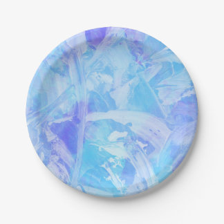 Blue and Purple Textured  Paper Plate