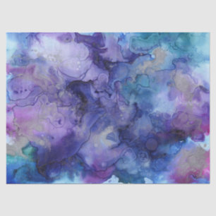 blue and purple tissue paper