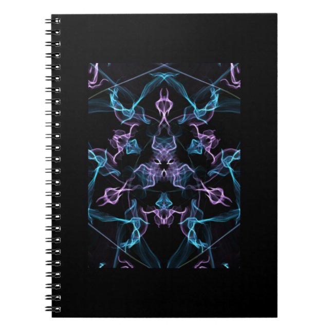 Blue and Purple Triangle Mandala Notebook (Front)
