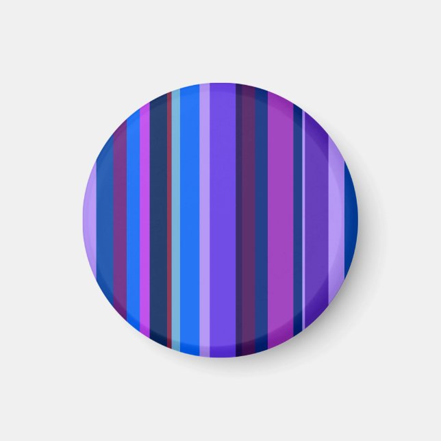Blue and purple vertical stripes magnet (Front)
