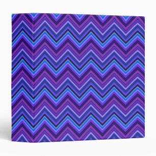 Blue and purple zigzag stripes binder