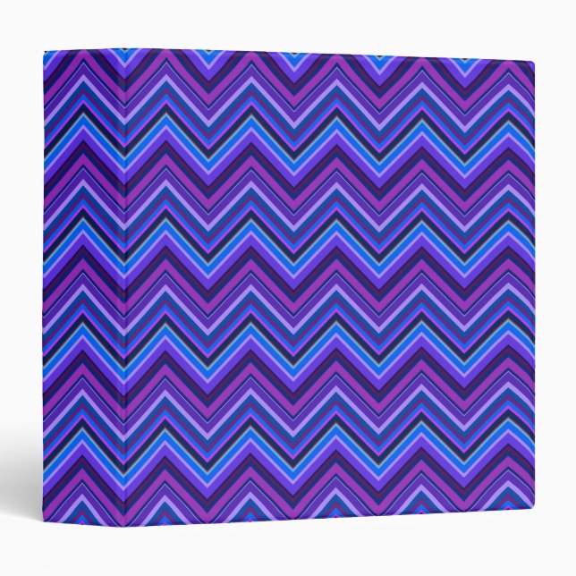 Blue and purple zigzag stripes binder (Front/Spine)