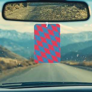Blue and Red Bavaria Diamond Flag Pattern Air Freshener