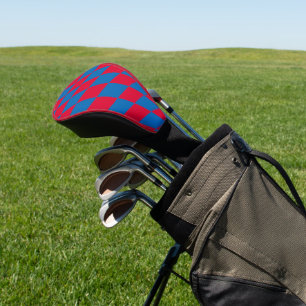 Blue and Red Bavaria Diamond Flag Pattern Golf Head Cover