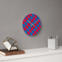Blue and Red Bavaria Diamond Flag Pattern
