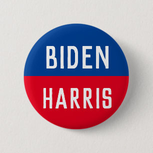Blue and Red Biden Harris Campaign 2 Inch Round Button