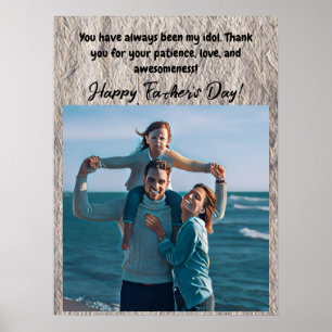 blue and red design for the best dad ever poster