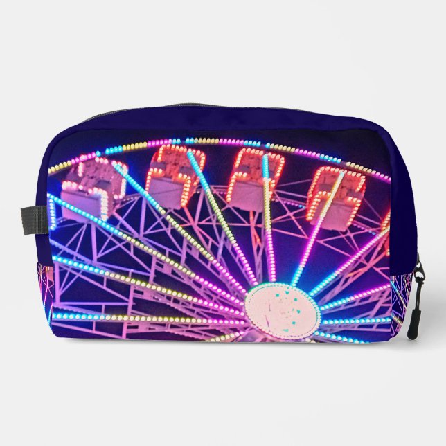 Blue and red Ferris wheel Dopp Kit (Front)