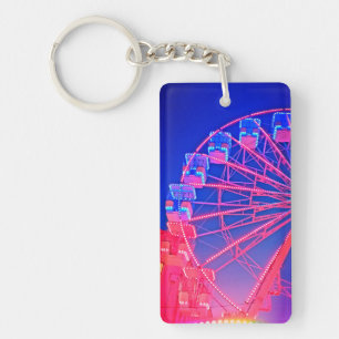 Blue and red Ferris wheel Keychain