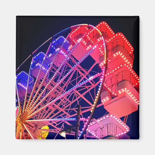 Blue and red Ferris wheel Magnet (Front)
