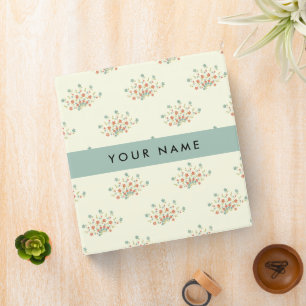 Blue and Red Flowers, Blue, Your Name Binder