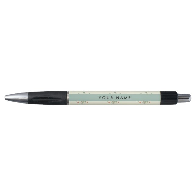 Blue and Red Flowers, Blue, Your Name Pen (Front)