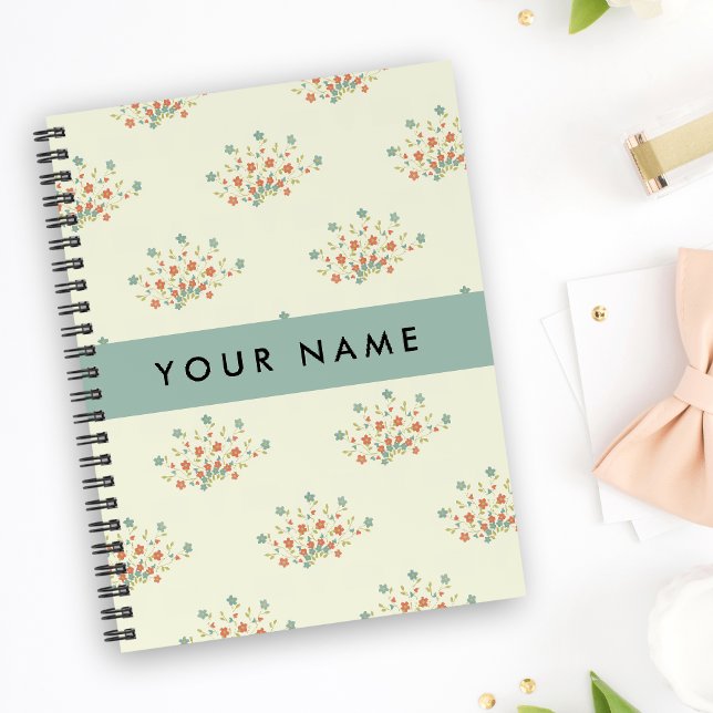 Blue and Red Flowers, Blue, Your Name Planner (Creator Uploaded)
