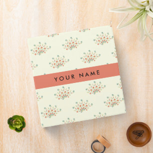 Blue and Red Flowers, Red, Your Name Binder