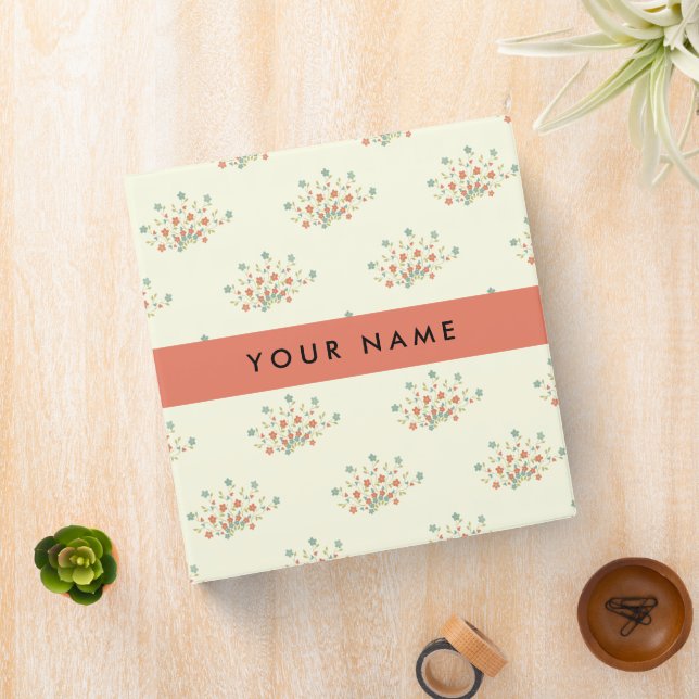 Blue and Red Flowers, Red, Your Name Binder (In Situ)