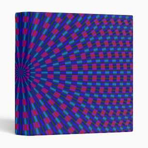 Blue and Red Geometric Circles Binder