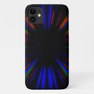 Blue and red light streaks iPhone 11 case