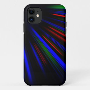 Blue and red light streaks iPhone 11 case