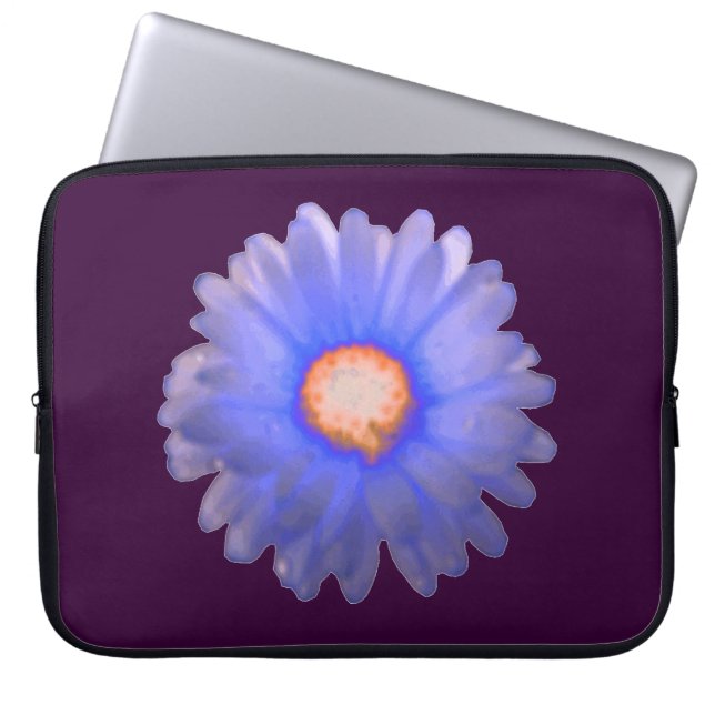 Blue and Red Marigold Laptop Bag (Front)
