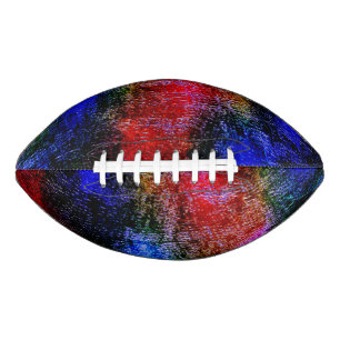 Blue and red material skinned with 'oil paint' football