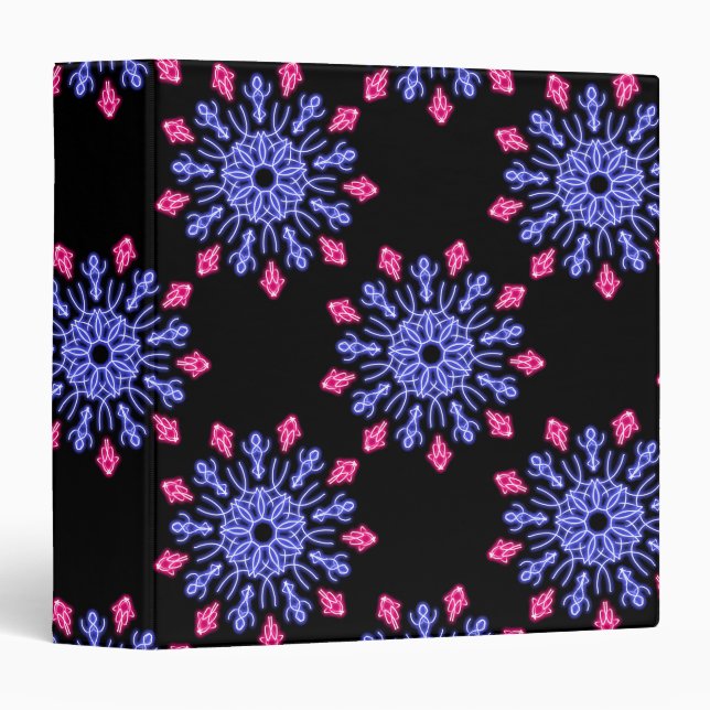 Blue and red neon flower binder (Front/Spine)