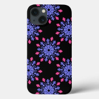 Blue and red neon flower Case-Mate iPhone case
