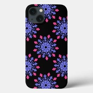 Blue and red neon flower Case-Mate iPhone case