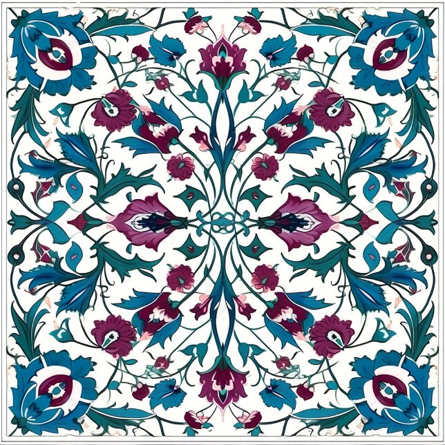 Blue and Red Patterned Tile Notebook (Creator Uploaded)