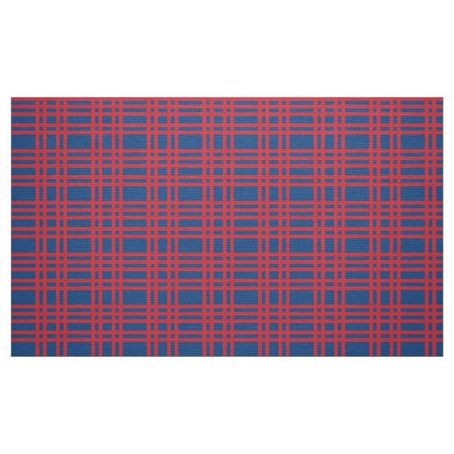 blue and red plaid  fabric (Fat Quarter)