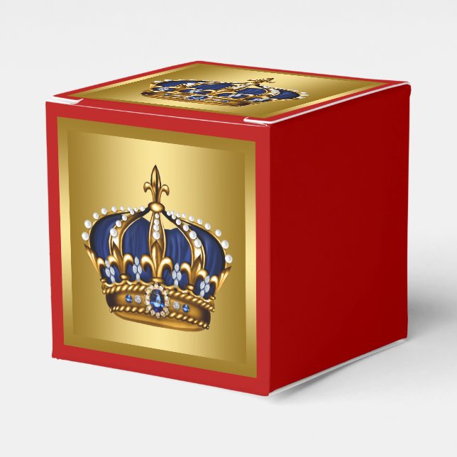 Blue and Red Prince Favor Box (Front Side)