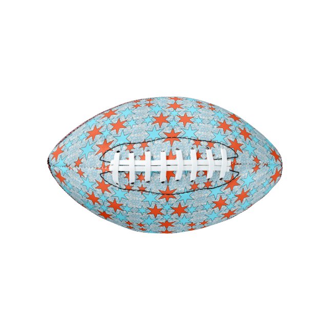 Blue and Red Star Pattern Football (Front)