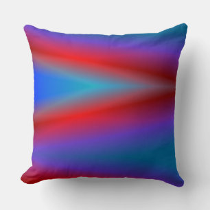 Blue and red throw pillow. throw pillow