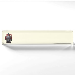 Blue And Red Train Nameplate