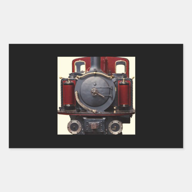 Blue And Red Train  Sticker (Front)