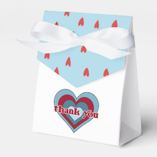 Blue and Red Valentine's Day Baby Shower Favor Box