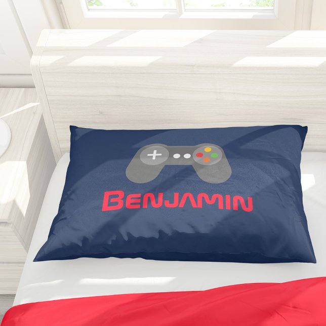 Blue and Red Video Game Controller Pillowcase (Creator Uploaded)