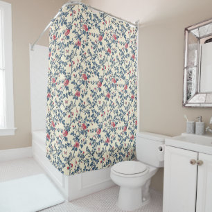 Blue and Red Vintage Toile de Jouy
