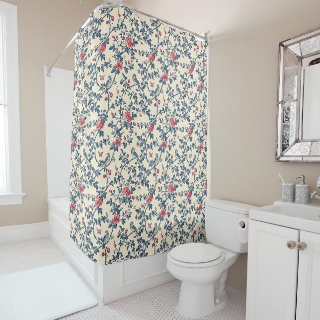 Blue and Red Vintage Toile de Jouy (In Situ)