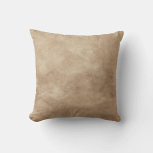 Blue and red watercolour floral on taupe throw pillow