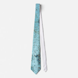 Blue and rust rugged weathered rusted metal tie