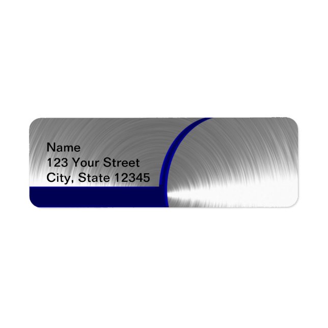 Blue and Silver Brushed Metal (Front)