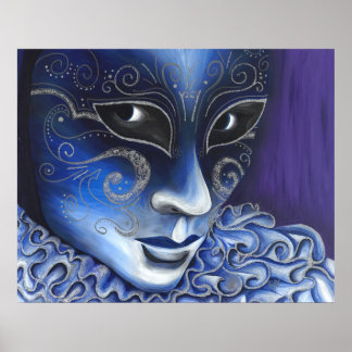 Blue and Silver Flair Poster