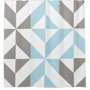 Blue and Silver Geometric ZigZag