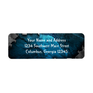 Blue and Silver Grunge Metal/Stone Design