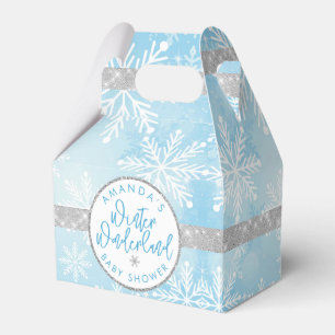 Blue and Silver Snowflake Favour Box