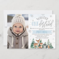 Blue And Silver Woodland Onederland 1st Birthday