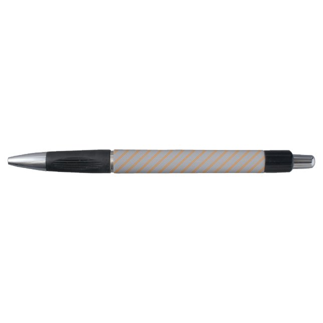 Blue and tan five stripe pattern pen (Front)