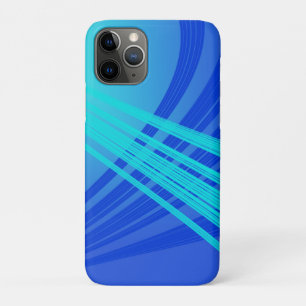 Blue and Teal Abstract Lines  iPhone 11 Pro Case
