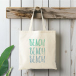 Blue and Teal Beach Theme Everyday Tote Bag<br><div class="desc">Carry the spirit of the shore with you wherever you go with this Beach Vibes Typography Tote Bag! Featuring bold and stylish typography that celebrates all things sandy and sunny, this tote is a must-have for beach days, poolside lounging, or everyday errands. Made from durable materials and designed for both...</div>