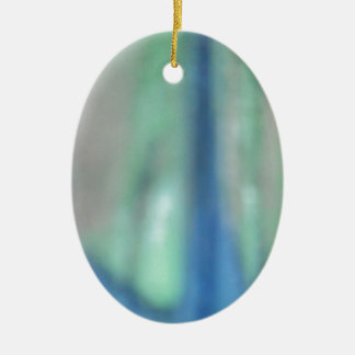 Blue and teal green sea glass ceramic ornament